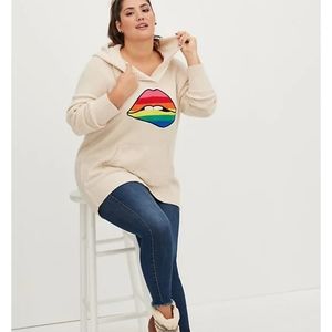 Torrid Rainbow Lips Sweater - never opened
